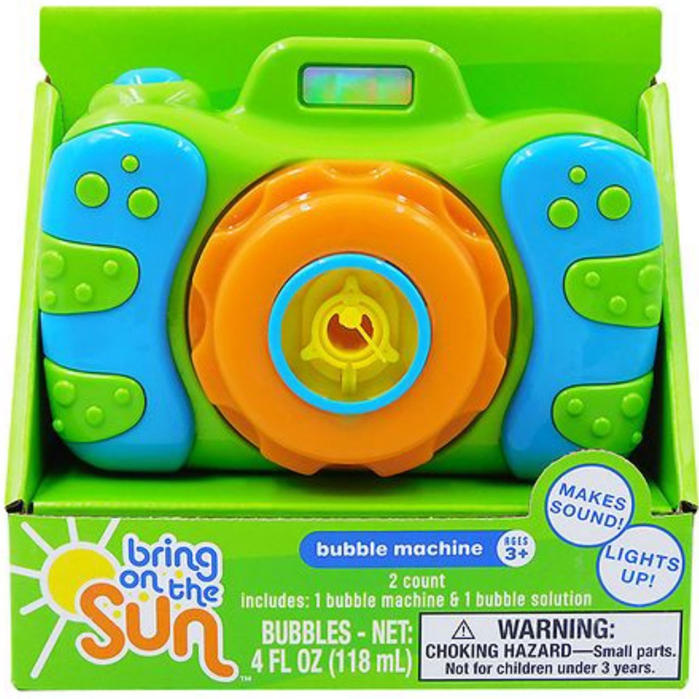 NEW: Camera Bubble Machine - Lights & Sounds Toy 3+ Bubbles Outdoor Play Summer